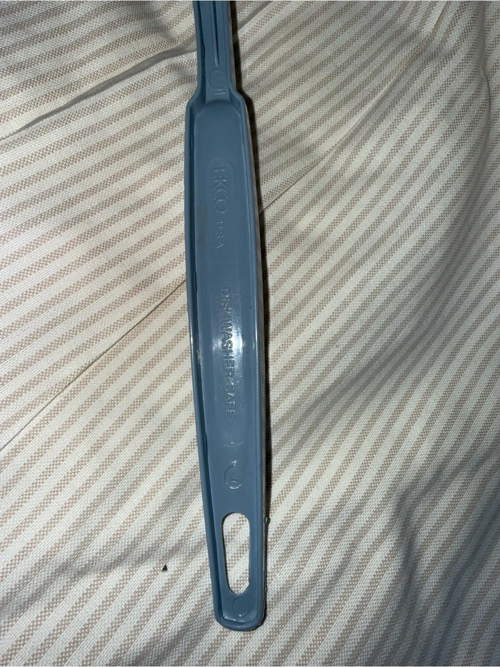 Vintage Ekco blueish Grey slotted serving spoon